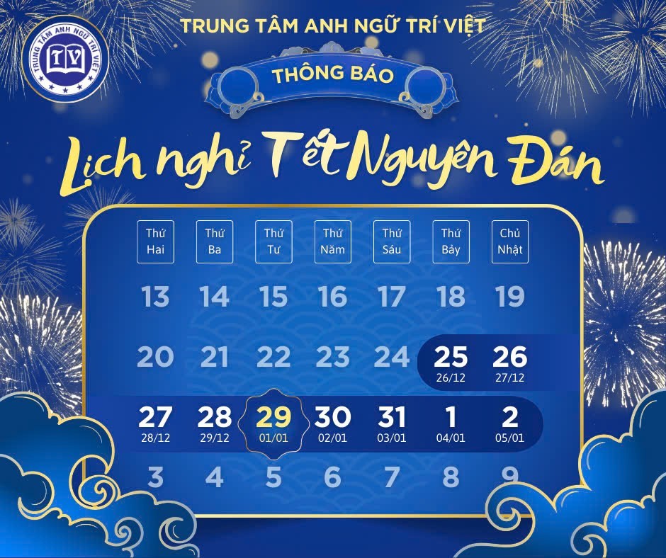 Lịch nghỉ Tết 2025